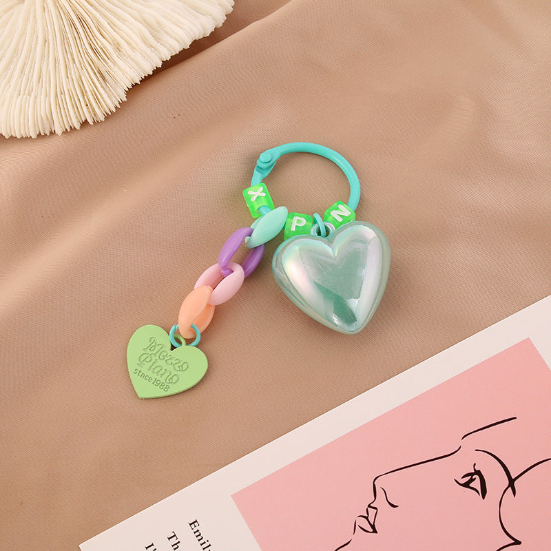 Wholesale Acrylic Color Heart Keychain